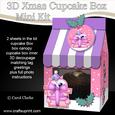 3D Xmas Little Hoot Owl Milk Carton Cupcake or Treat Box