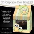 3D Cute Owls Carton Cupcake or Treat Box Mini Kit