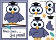 A5 Wise Owl Exam Congrats Felties Quick Card 3D Decoupage