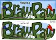 Large Dl Braw Paw Golf Card & 3D Decoupage