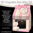 3D Xmas Cute Cat Milk Carton Cupcake or Treat Box Mini Kit
