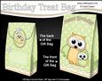 3D Cute Hoot & Little Hoot Owls Birthday Gift Bag Mini Kit