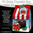 3D Xmas Little Hoot Owl Milk Carton Cupcake or Treat Box