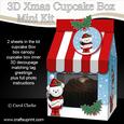 3D Xmas Little Teddy Ed Milk Carton Cupcake or Treat Box