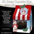 3D Xmas Mrs Claus Milk Carton Cupcake or Treat Box