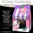 3D Xmas Westie Dog Milk Carton Cupcake or Treat Box Mini Kit