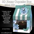 3D Xmas Scottie Dog Milk Carton Cupcake or Treat Box