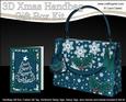 3D Snowflakes & Holly Xmas Handbag Treat or Favour Box Kit