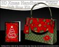 3D Pointsettia Xmas Handbag Treat or Favour Box Kit