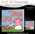 8 x 8 Thank You Football Mini Kit 3D Decoupage