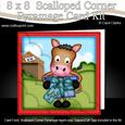 8 x 8 Gi Gi the Horse's Present Scalloped Corner Kit