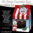 3D Xmas Santa's Pudding Milk Carton Cupcake or Treat Box