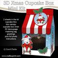 3D Xmas Westie Dog Milk Carton Cupcake or Treat Box Mini Kit