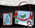 3D Skating Penguin Xmas Handbag Treat or Favour Box Kit