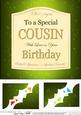 8x8 Birthday Cousin Champagne Label Scalloped Corner
