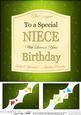 8x8 Birthday Niece Champagne Label Scalloped Corner