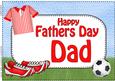 A4 Fathers Day Dad Football Card Topper