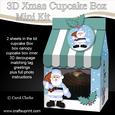 3D Xmas Santa Milk Carton Cupcake or Treat Box Mini Kit
