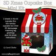 3D Xmas Ben Polar Bear Milk Carton Cupcake or Treat Box