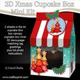 3D Xmas Trees Milk Carton Cupcake or Treat Box Mini Kit