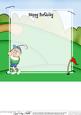 Bert Plays Golf Matching 8 x 8 Insert Panel