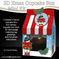 3D Xmas Cute Cat Milk Carton Cupcake or Treat Box Mini Kit