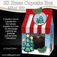 3D Xmas Trees Milk Carton Cupcake or Treat Box Mini Kit