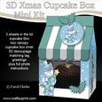 3D Xmas Snowman Milk Carton Cupcake or Treat Box Mini Kit