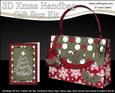 3D Snowflakes & Spots Xmas Handbag Treat or Favour Box Kit