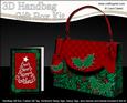 3D Holly Xmas Handbag Treat or Favour Box Kit