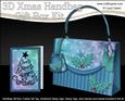 3D Frosty Stars Xmas Handbag Treat or Favour Box Kit
