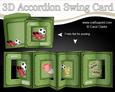 3D Sport Football Accordion Swing Card