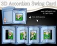 3D Old Man Bert Plays Sport Accordion Swing Card