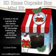 3D Xmas Cute Cat Milk Carton Cupcake or Treat Box