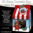 3D Xmas Cute Cat Milk Carton Cupcake or Treat Box