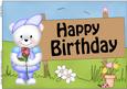 A4 Teddy Ed's Rose Birthday Card Topper
