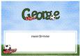 Large Dl Birthday George Football Matching Insert