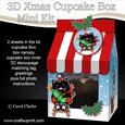 3D Xmas Cute Cat Milk Carton Cupcake or Treat Box Mini Kit