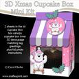 3D Xmas Ben Polar Bear Milk Carton Cupcake or Treat Box
