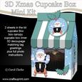 3D Xmas Santa Milk Carton Cupcake or Treat Box Mini Kit