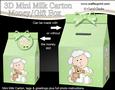 3D New Baby Milk Carton Money or Treat Box Mini Kit