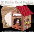 3D Gigi Horse Stable Rubber Band Pop Up Card