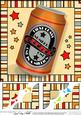 8 x 8 1st Class Geezer Beer Can Scalloped Corner Topper