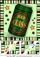 8 x 8 First Class Beer Can Scalloped Corner Topper