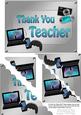 5x7 Gadgets N Gizmos Thank You Teacher Scallop Corner