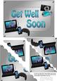 5x7 Gadgets N Gizmos Get Well Soon Scallop Corner
