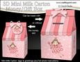 3D Fairy Princess Milk Carton Money or Treat Box Mini Kit