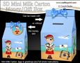3D Boyz Pirate Joze Milk Carton Money or Treat Box Mini Kit