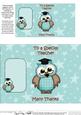 Hoot Wise Owl Thank You Teacher Chocolate Wrapper