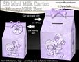 3D Wedding Day Milk Carton Money or Treat Box Mini Kit